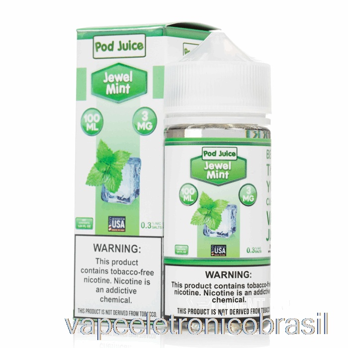 Vape Vaporesso Jóia Menta - Suco De Vagem - 100ml 3mg